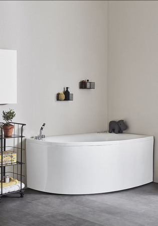 Massagebadkar Sand 160 Silver Vänster