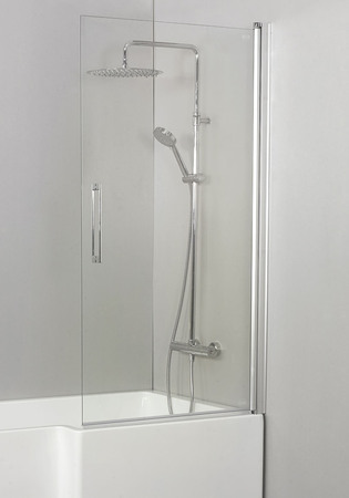 Badkarsvägg Fix Trend Bv 80 Silver Matt Klarglas