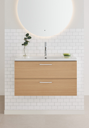 Tvättställsskåp Neo Ljus Ek Med Tvättställ 800