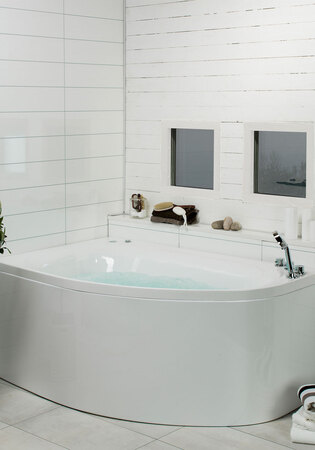 Massagebadkar Sand 160 Gold Höger
