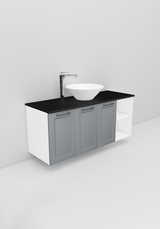 Flexline Tvättställsskåp Modell 134.4 1200 Grå Matt Ram