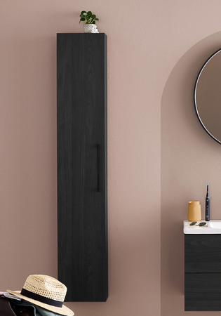 Högskåp Multi Svart Trästruktur