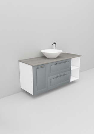 Flexline Tvättställsskåp Modell 163.4 1200 Grå Matt Ram