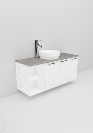 Flexline Tvättställsskåp Modell 140.2 1200 Vit Matt Ram