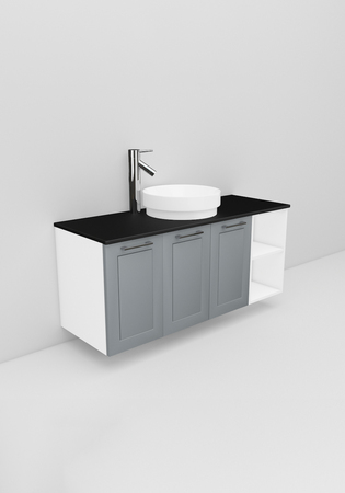 Flexline Tvättställsskåp Modell 135.4 1200 Grå Matt Ram