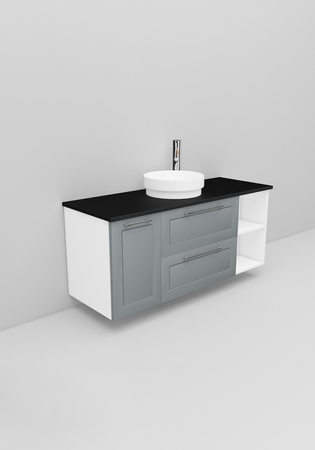 Flexline Tvättställsskåp Modell 167.4 1200 Grå Matt Ram
