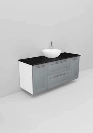 Flexline Tvättställsskåp Modell 160.4 1200 Grå Matt Ram