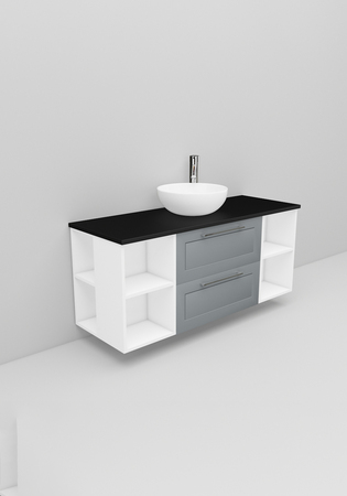 Flexline Tvättställsskåp Modell 184.4 1200 Grå Matt Ram