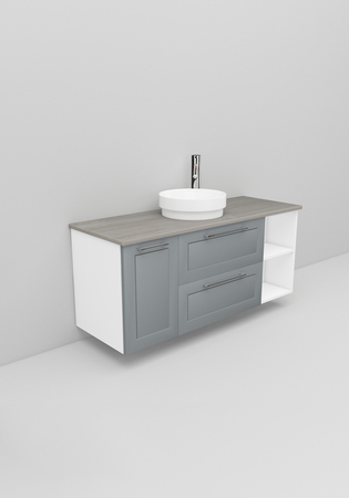 Flexline Tvättställsskåp Modell 164.4 1200 Grå Matt Ram