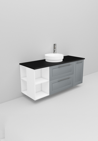 Flexline Tvättställsskåp Modell 175.4 1200 Grå Matt Ram