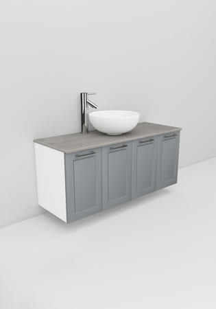 Flexline Tvättställsskåp Modell 125.4 1200 Grå Matt Ram