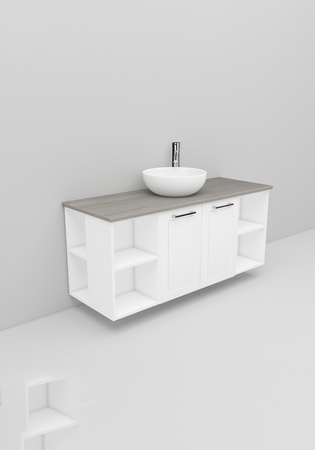 Flexline Tvättställsskåp Modell 149.2 1200 Vit Matt Ram