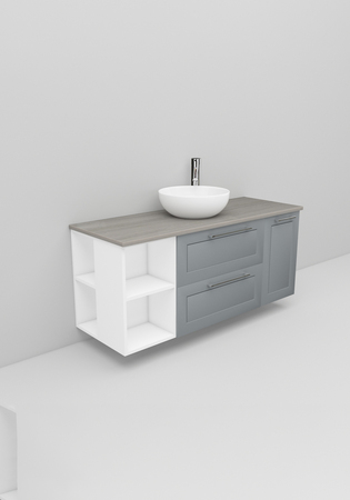 Flexline Tvättställsskåp Modell 173.4 1200 Grå Matt Ram