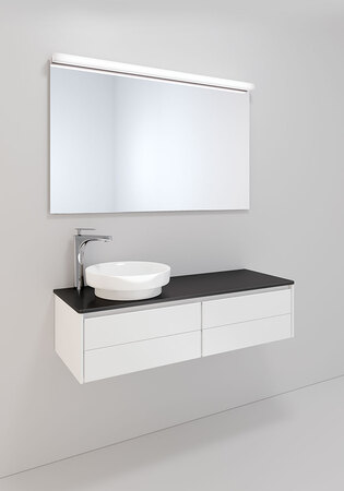 Bänkskiva Lifestyle Concept 1160 Svart Högtryckslaminat Dubb