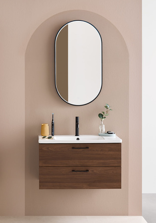 Tvättställsskåp Neo Valnöt Med Tvättställ 800