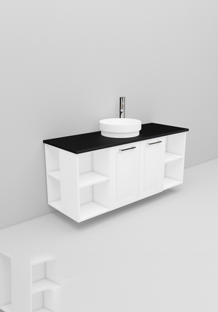 Flexline Tvättställsskåp Modell 151.2 1200 Vit Matt Ram