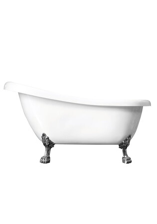 Badkar Old England 153 Vit, Kromade Lejontassar