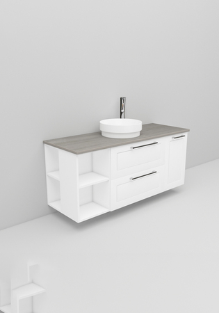 Flexline Tvättställsskåp Modell 172.2 1200 Vit Matt Ram