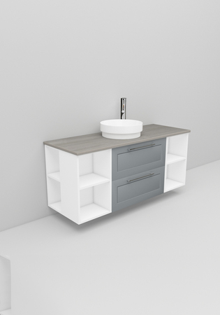 Flexline Tvättställsskåp Modell 180.4 1200 Grå Matt Ram
