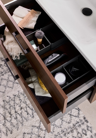 Tvättställsskåp Neo Valnöt Med Tvättställ 600