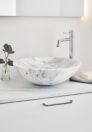 Handfat Marble Vit