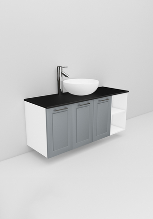 Flexline Tvättställsskåp Modell 136.4 1200 Grå Matt Ram