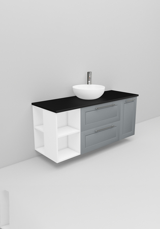 Flexline Tvättställsskåp Modell 176.4 1200 Grå Matt Ram