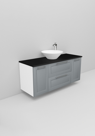 Flexline Tvättställsskåp Modell 158.4 1200 Grå Matt Ram