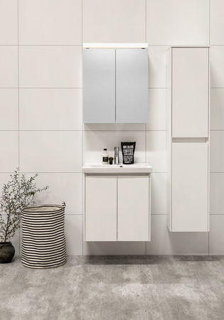Lc 159 Sidoskåp 350 Högt H1658, Varm Vit Matt